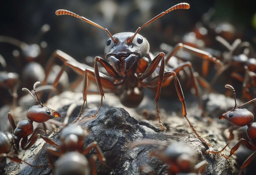 Queen ants and ant colonies