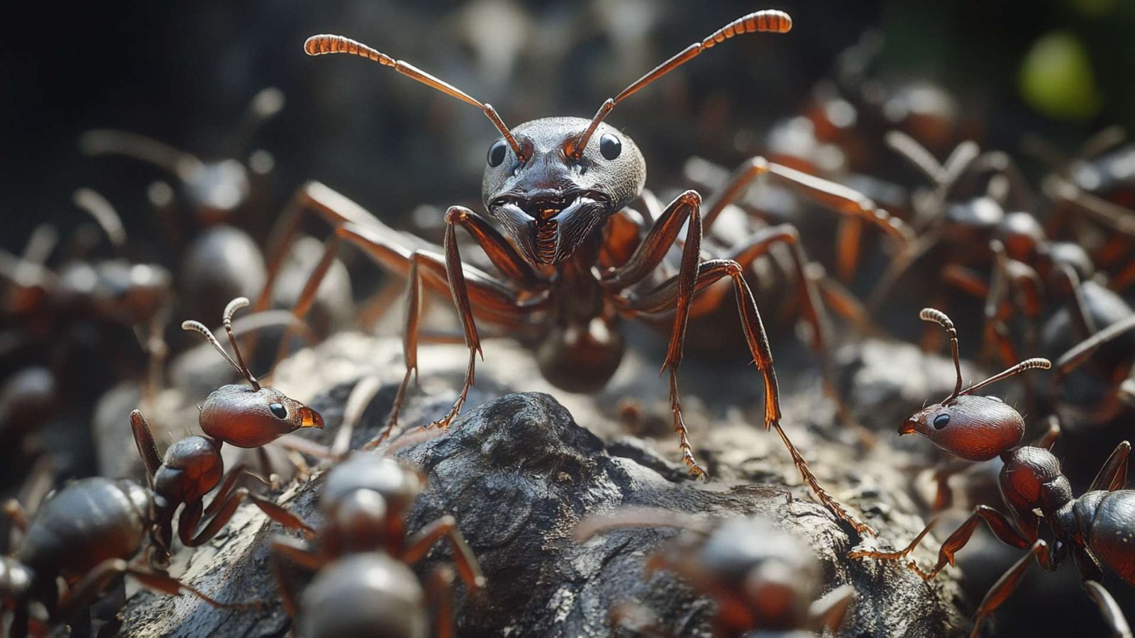 Queen ants and ant colonies